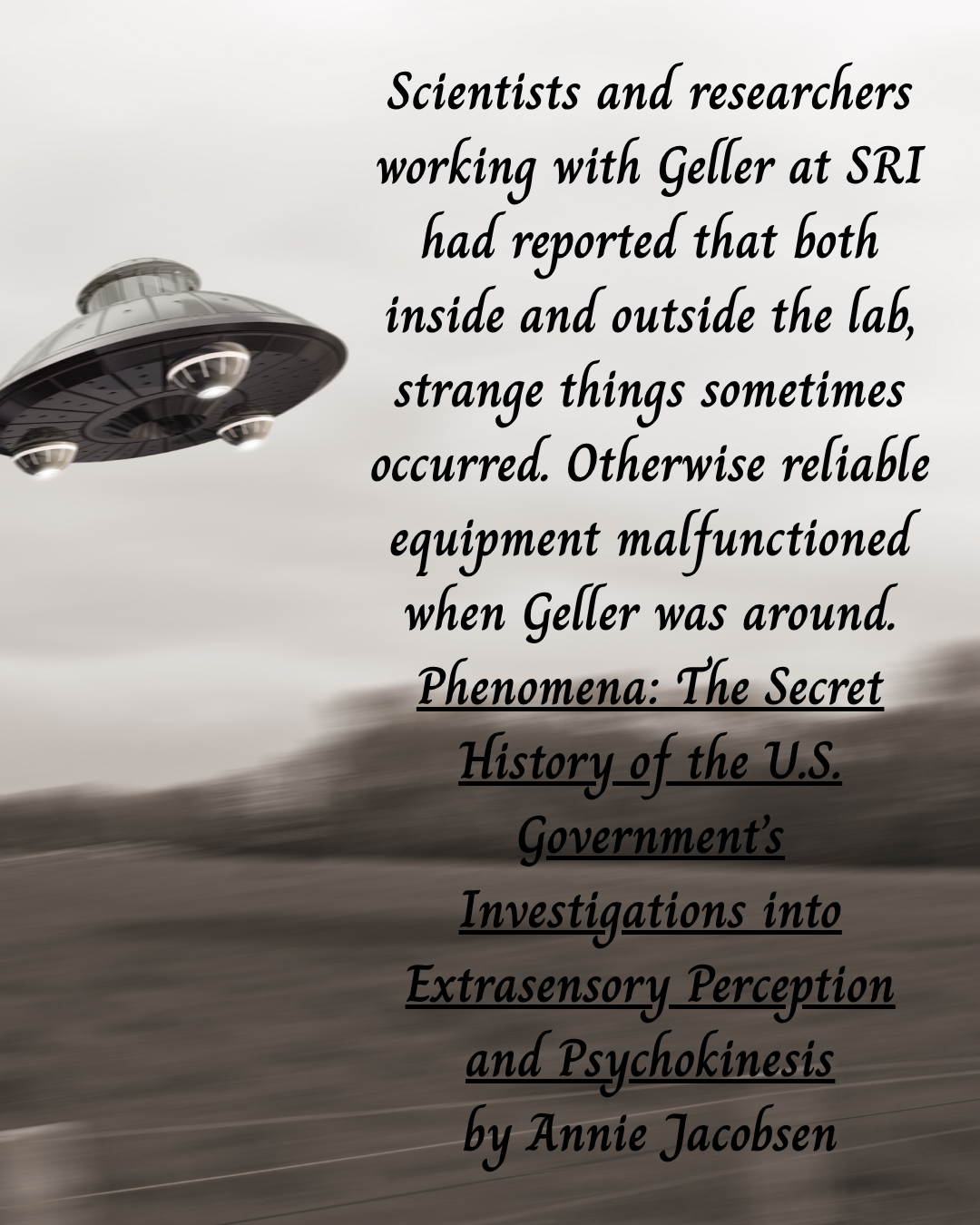 Phenomena: The Secret History of the US Government’s Investigations into Extrasensory Perception and Psychokinesis
