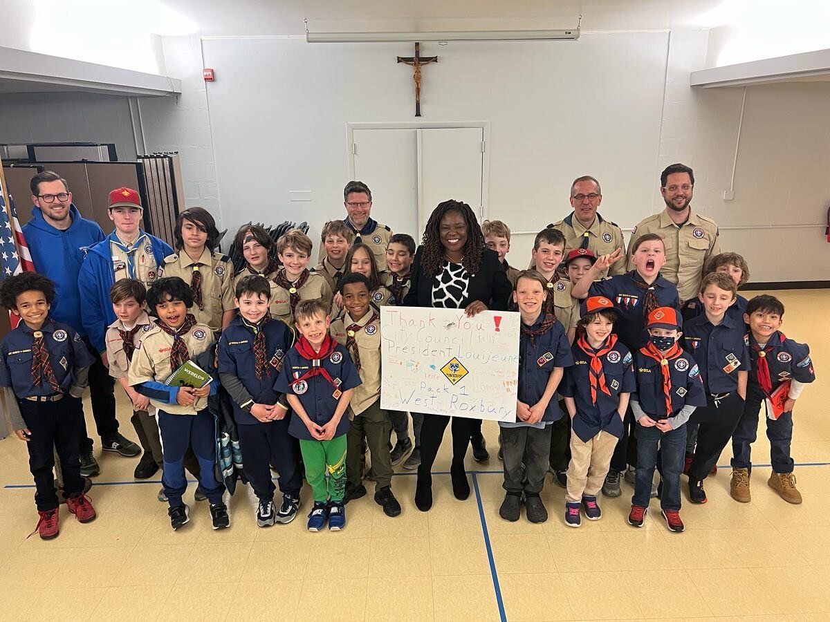 A delight to be invited back to talk to Cub Scouts &amp; Boy Scouts in #WestRoxbury to talk about the work of the @bostoncitycouncil &amp; the rights &amp; privileges of citizenship. Their questions and comments always keep me fresh!