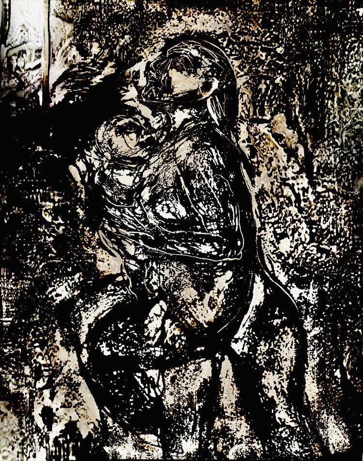 Madre en blanco y negro 2, series of 12, 2021