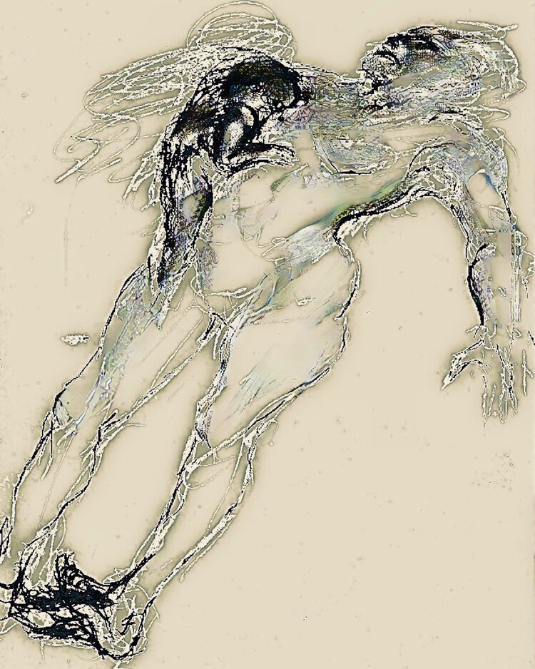 Madre en blanco y negro 1, series of 12, 2021