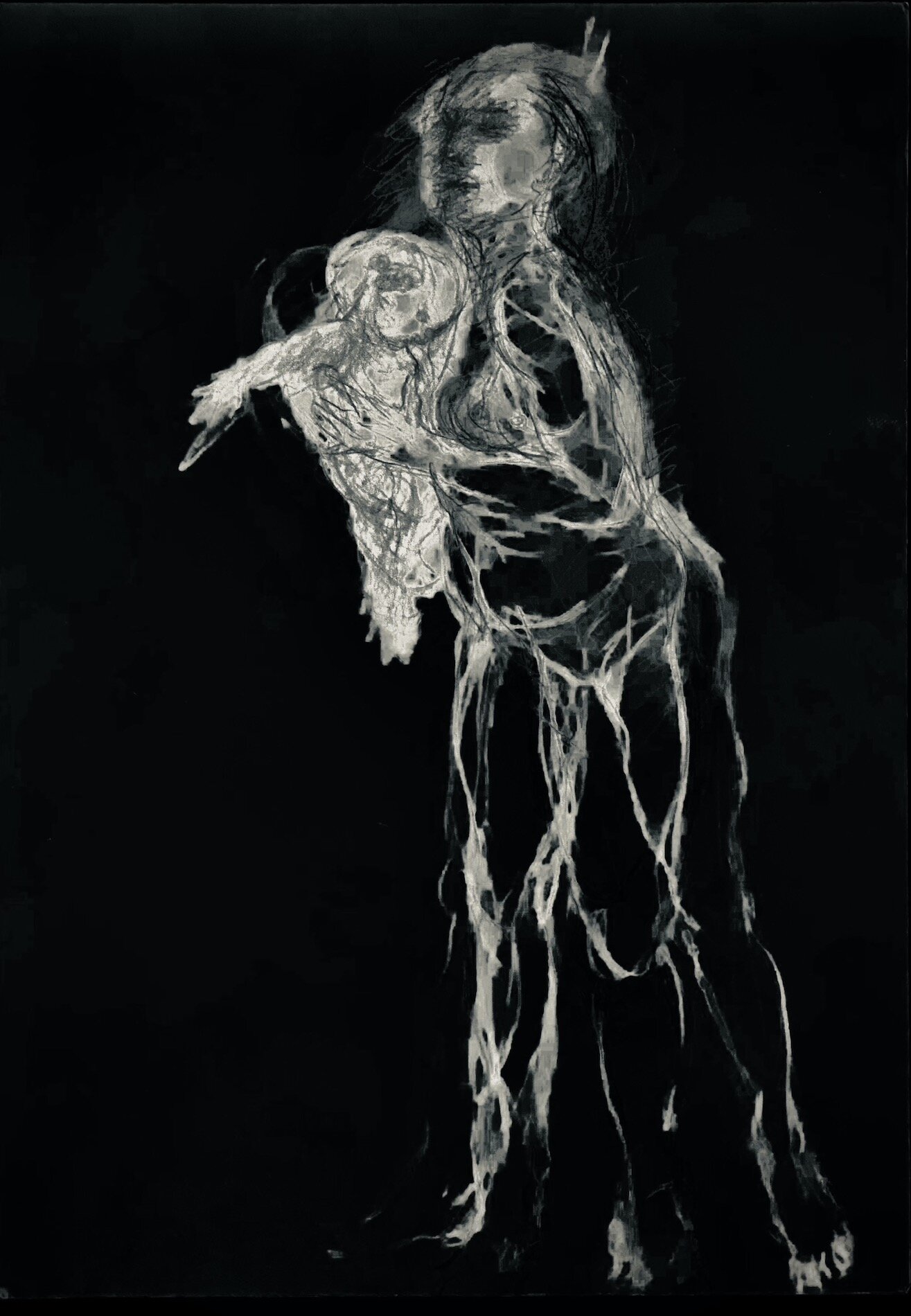 Madre en blanco y negro, 2021