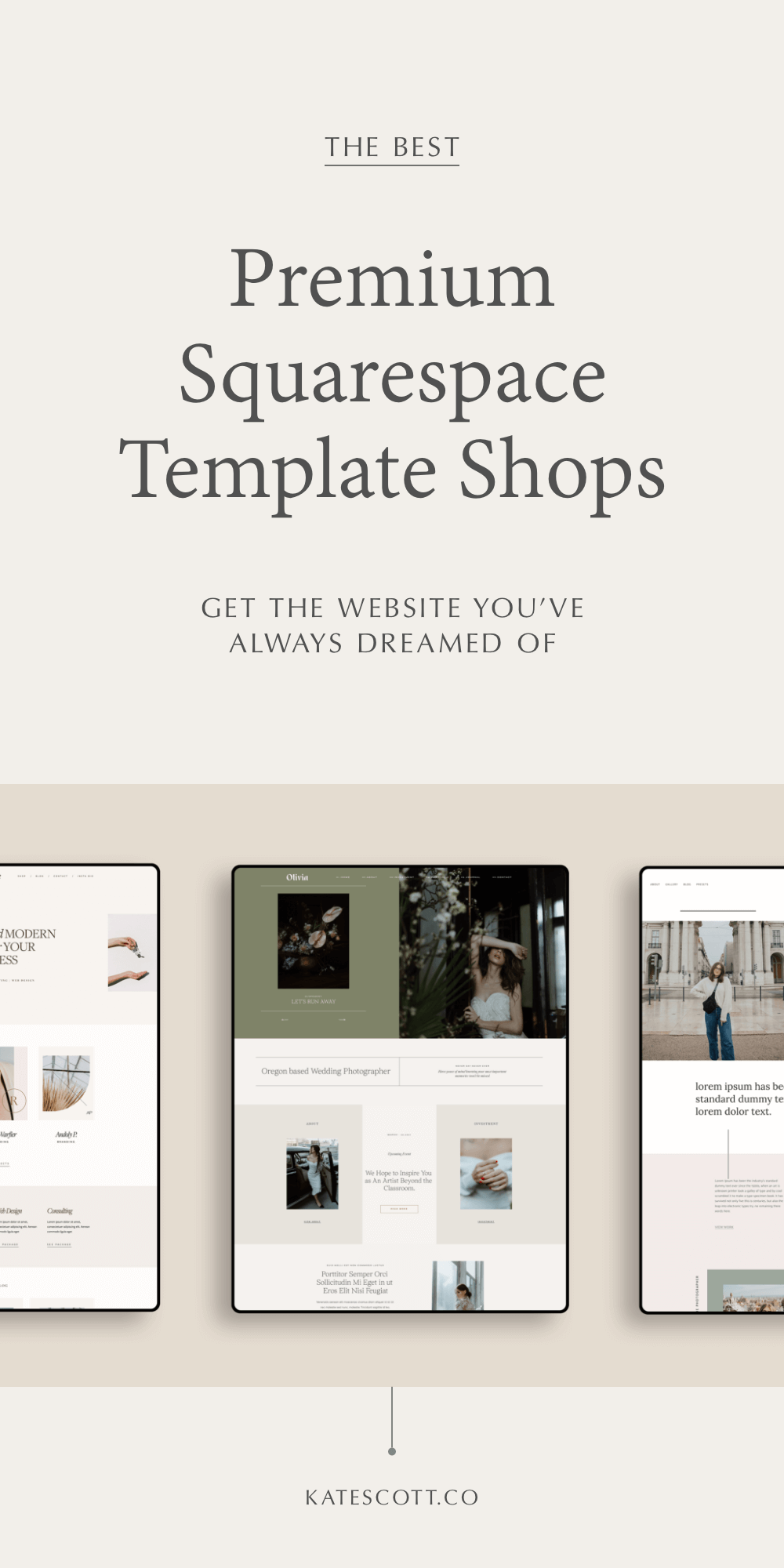 18 Premium Squarespace Template Shops You Need To Know About Kate Scott Squarespace Templates