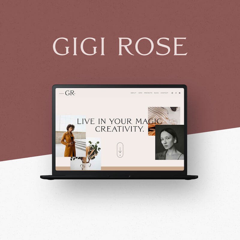 Gigi Rose Squarespace Template by Big Cat Creative