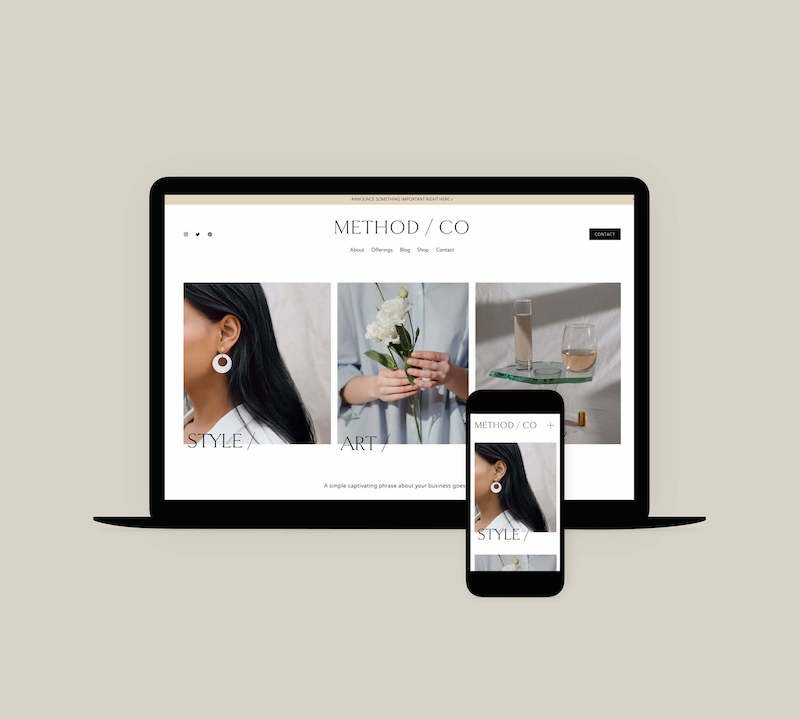 Method Squarespace Template by GoLive