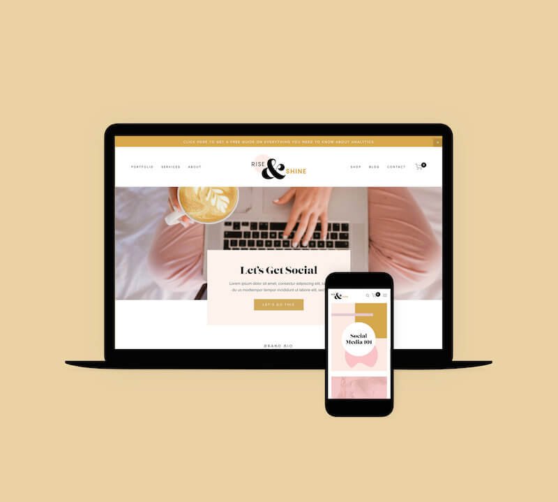 Rise &amp; Shine Squarespace Template by GoLive