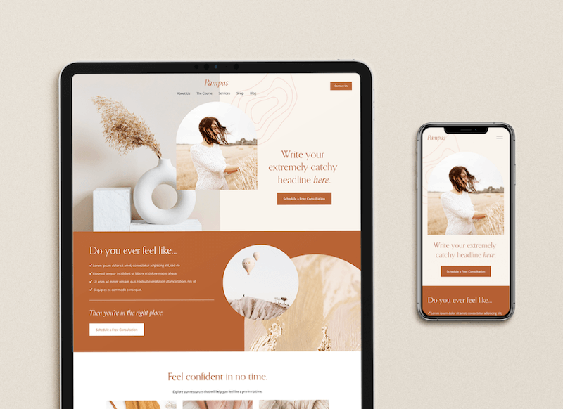 Pampas Template by Blooming Design Co.