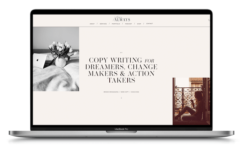 Je T'aime Always Squarespace Template by The Styled Square
