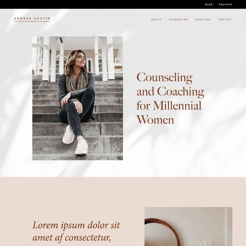 Andrea Squarespace Template by Hold Space Creative