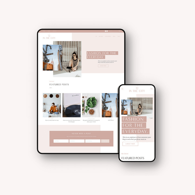 Sweet + Chic Squarespace Template by 23&amp;9 Creative