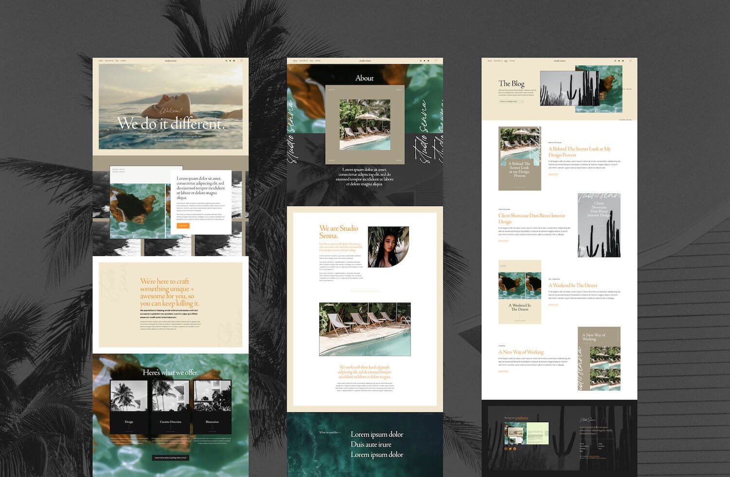 Studio Sienna Squarespace Template by Good as Gold Studio