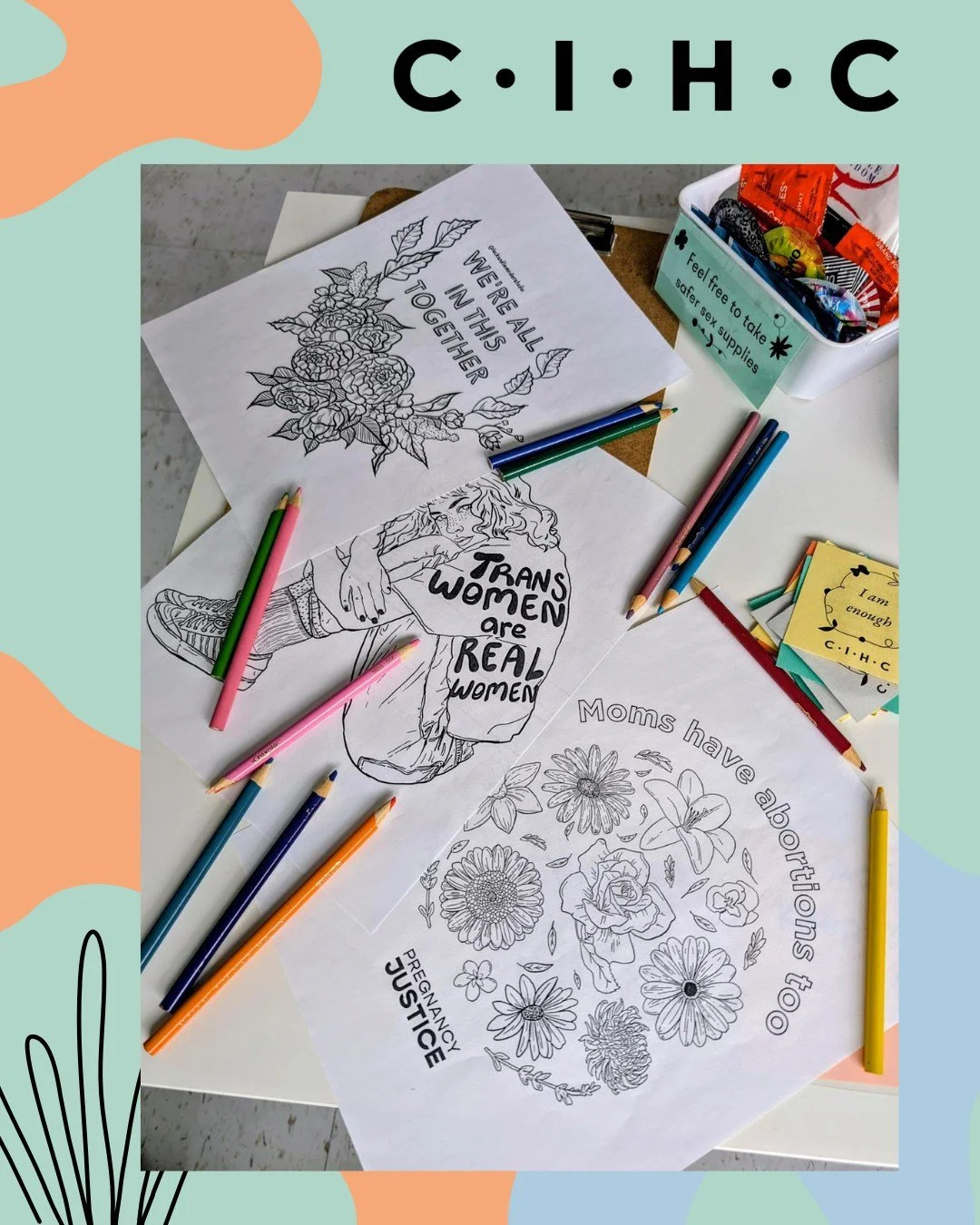 We take your comfort into account at Choice in Health. We have activities in our waiting area and restorative room to help quiet your mind or keep your hands busy.

Colouring sheets from artists like @luckandlavenderstudio and @liberaljane are availa