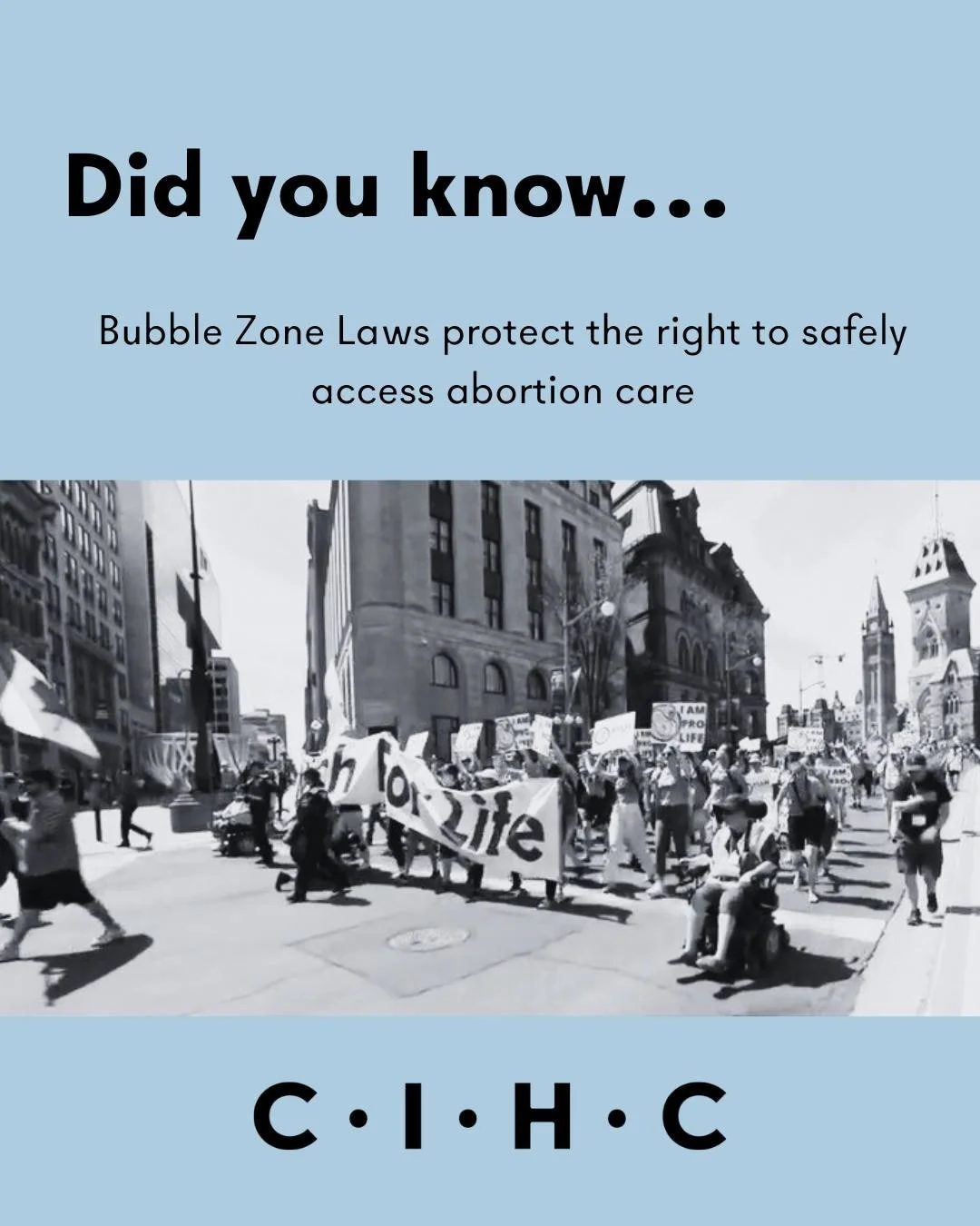 Bubble zone laws protect clients and folks who work in Canadian abortion care spaces from protesting, harassment, intimidation, and physical interference.

But did you know that the first of these laws to exist in Canada was passed in British Columbi