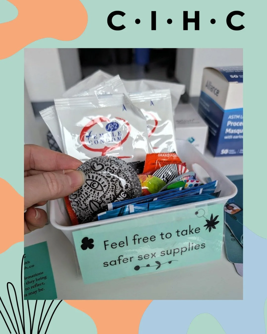 We take your sexual health into account at Choice in Health. We have safer sex supplies available in our waiting areas so you can access them at different points in your appointment. 

We typically have a variety of condoms and lube packets with educ