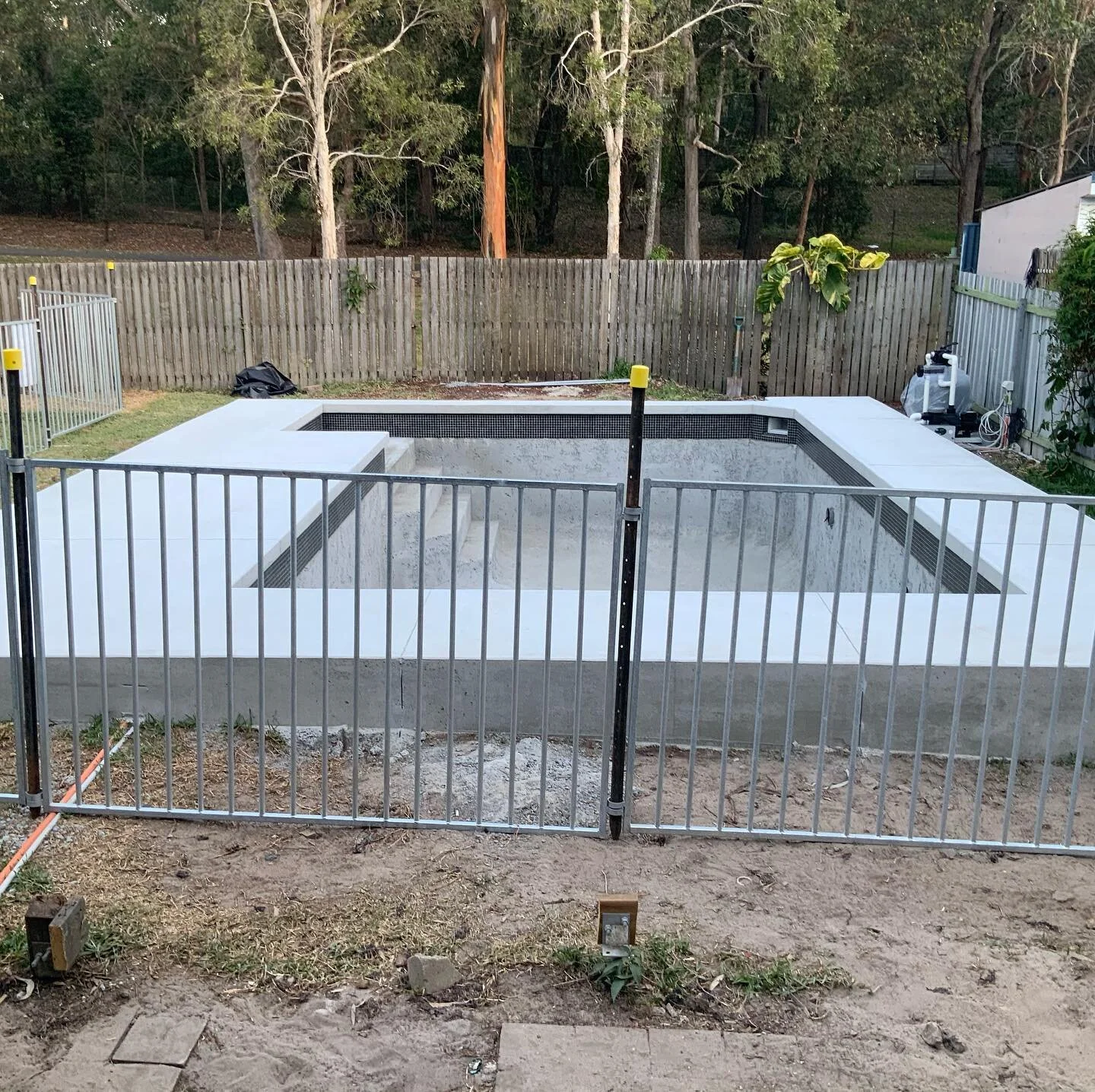 Water in the pool next weekend. Bring you own towel 😁