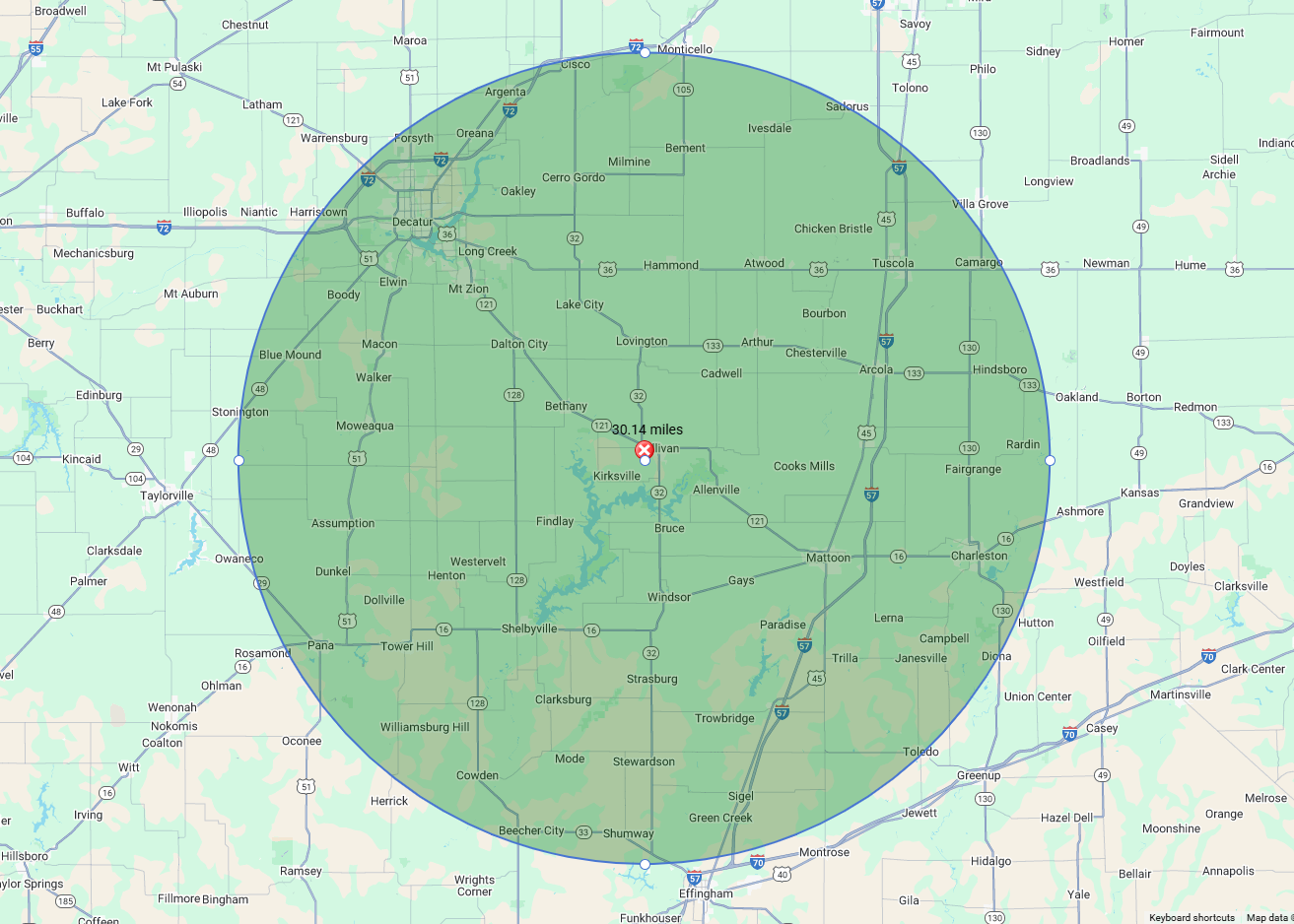 Bull of the woods service area map