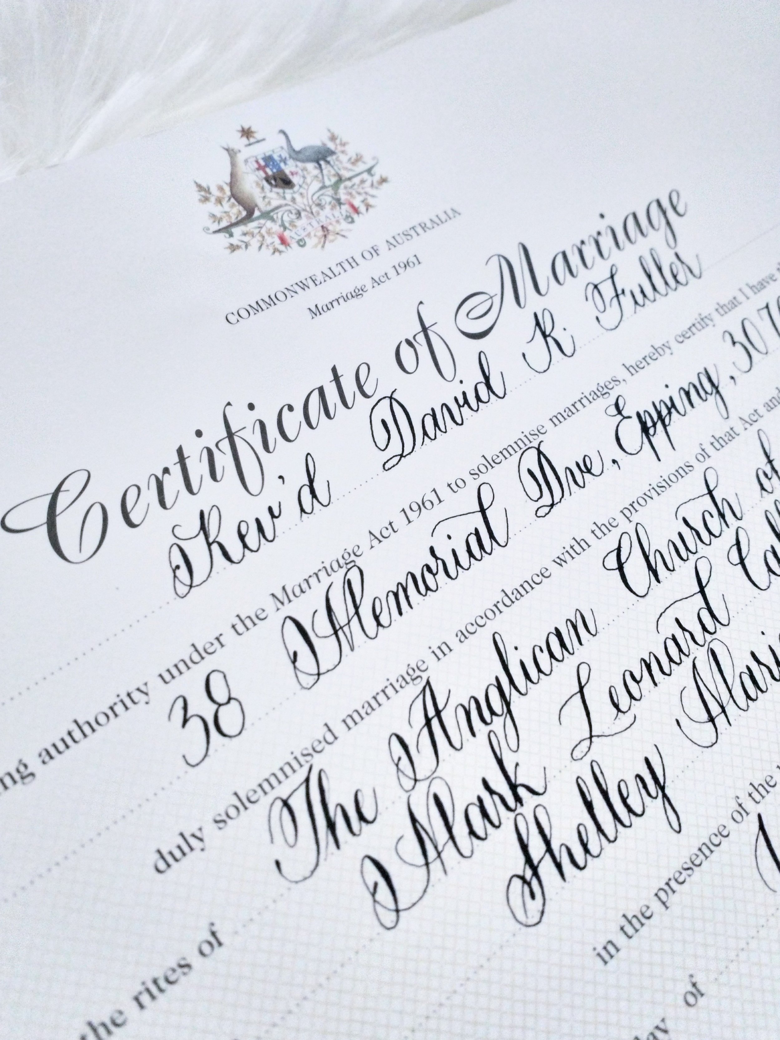 Marriage Certificate