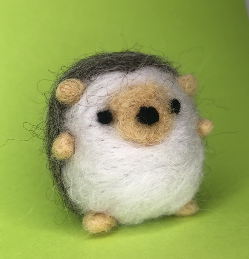 Needle felted hedgehog