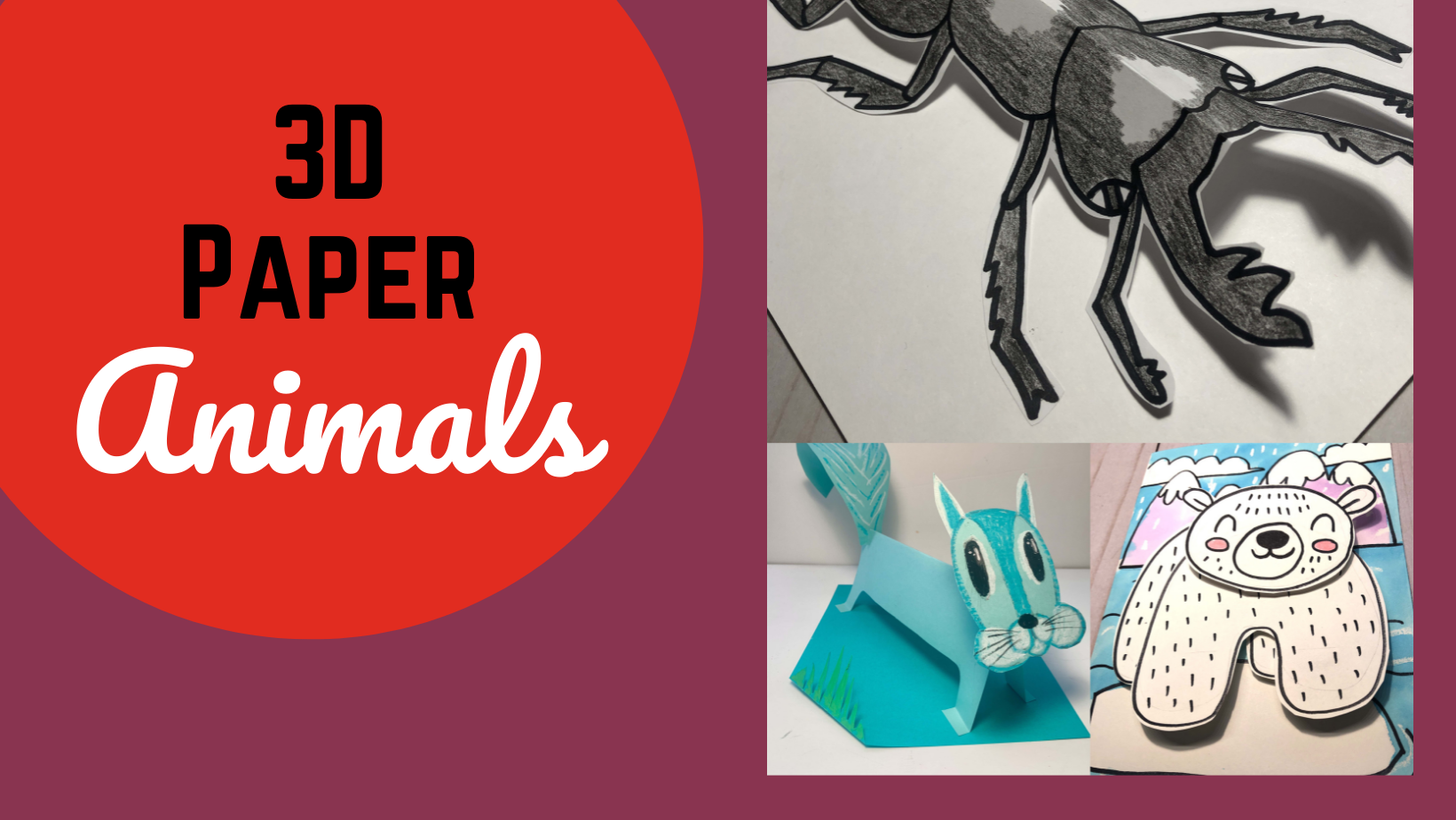 3D Paper Animals