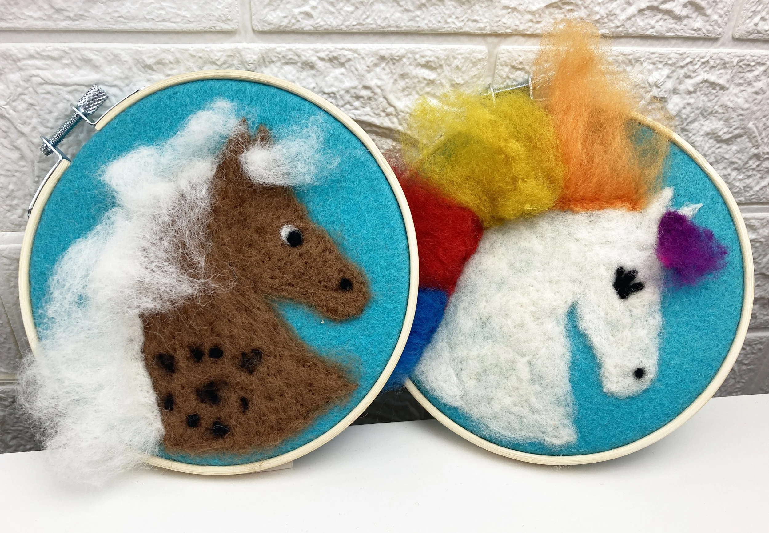 Felted Horse Hoop • Duxbury, MA Library