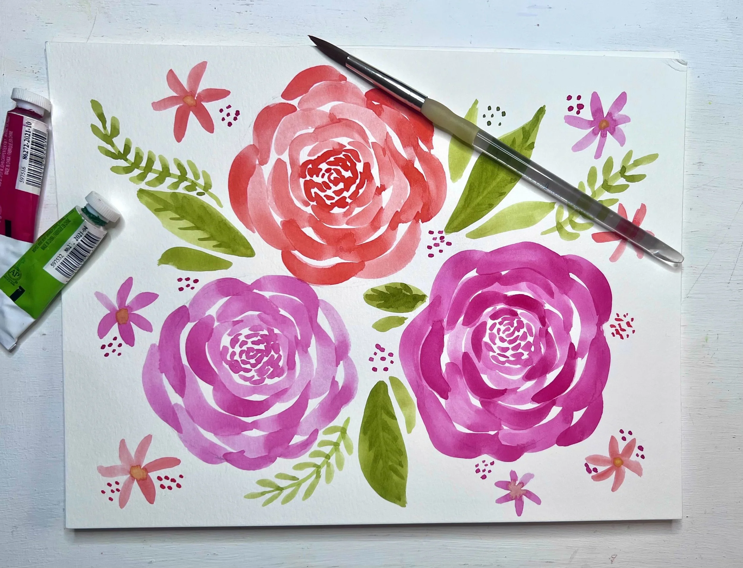Watercolor Flowers • Carlisle, MA COA