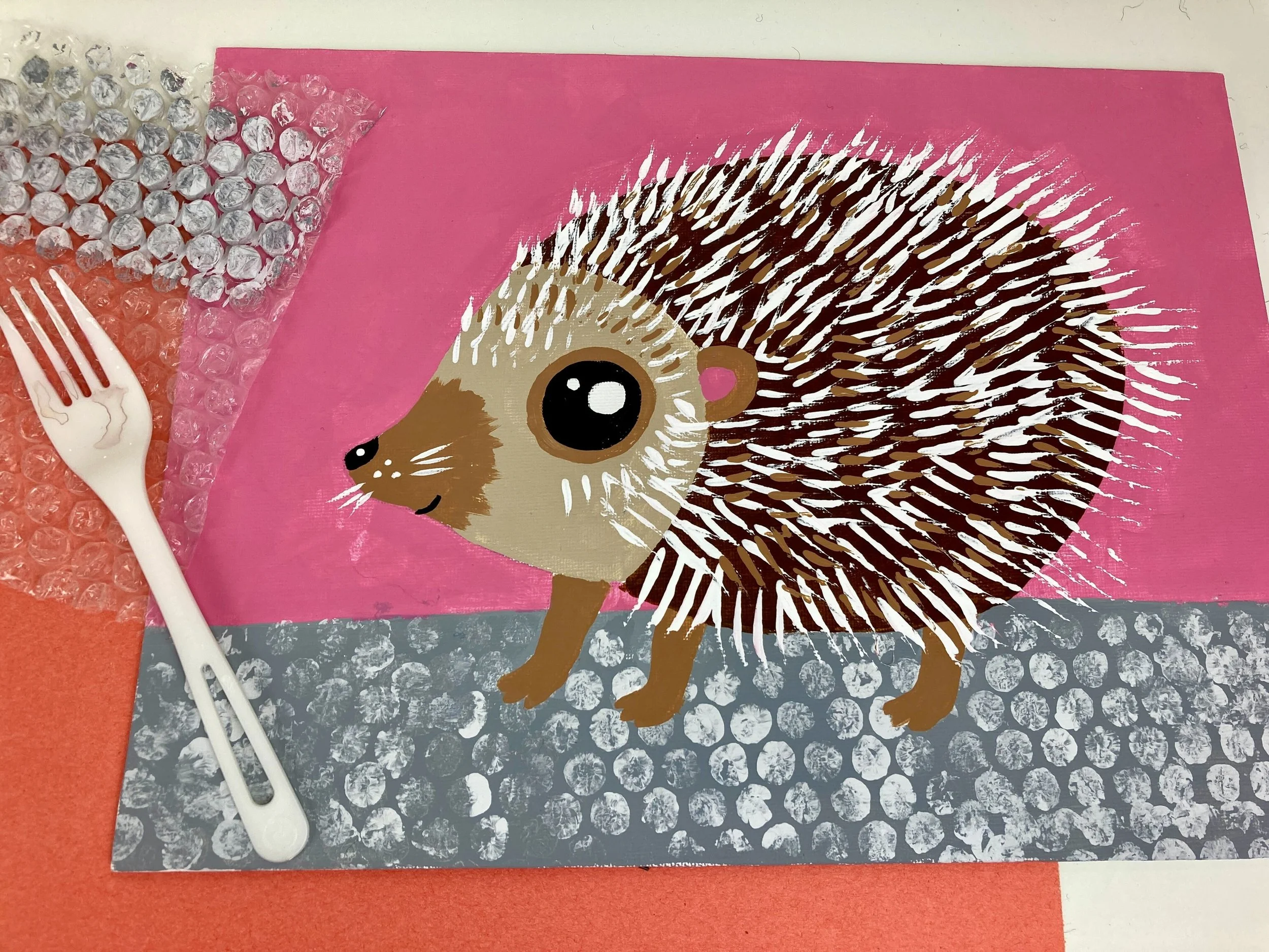 Hedgehog Painting • Brookline, MA Library