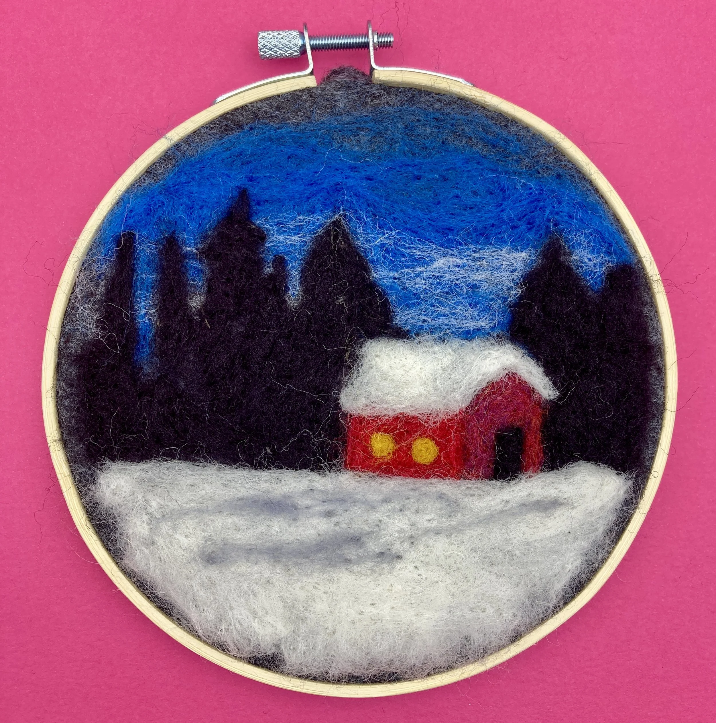 Felted Winter Farm Scene • Dennis, MA Library