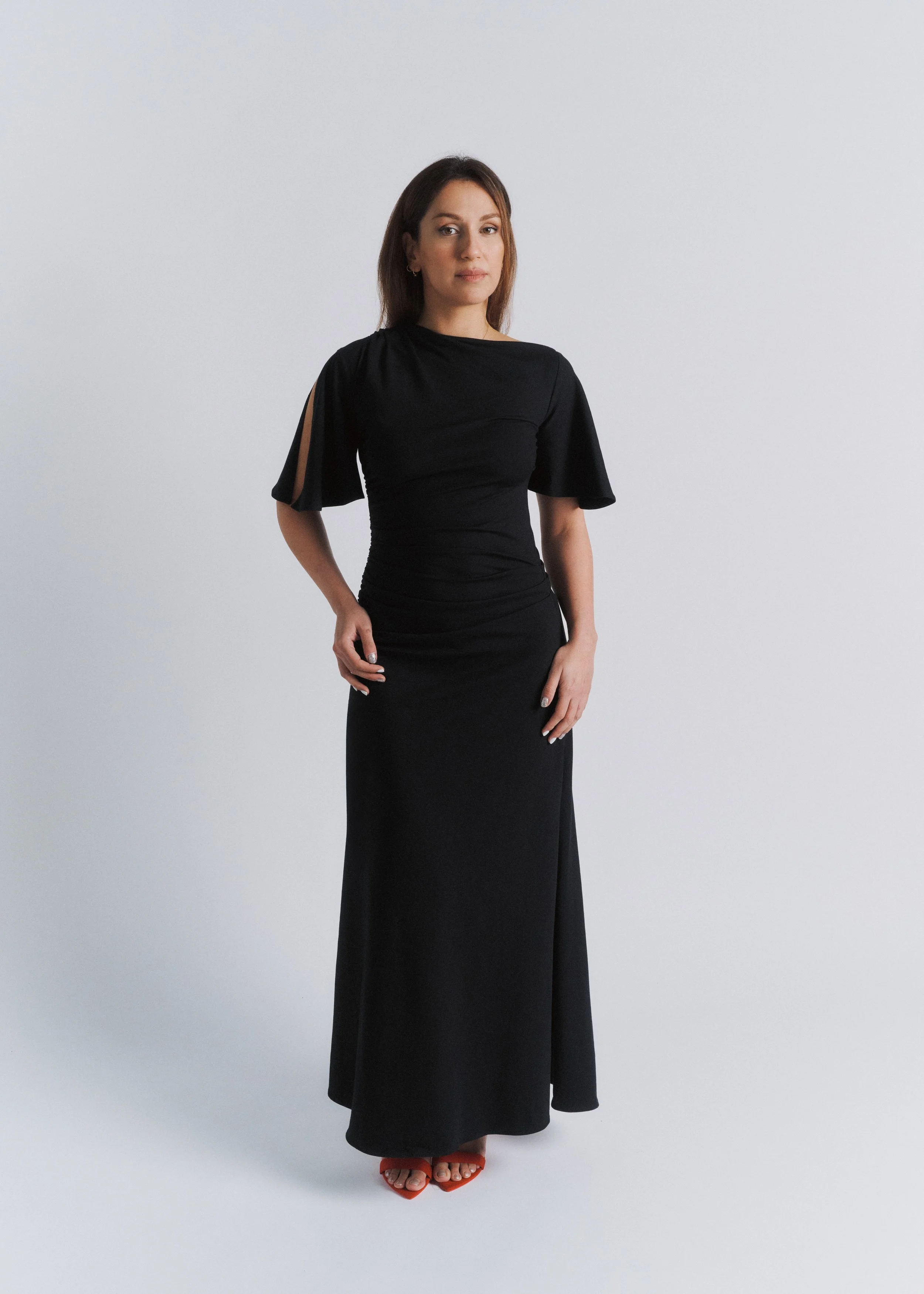 ayana elegant sleeve dress A&A Elegant Hollow Cut Out Long Sleeve Maxi Dress