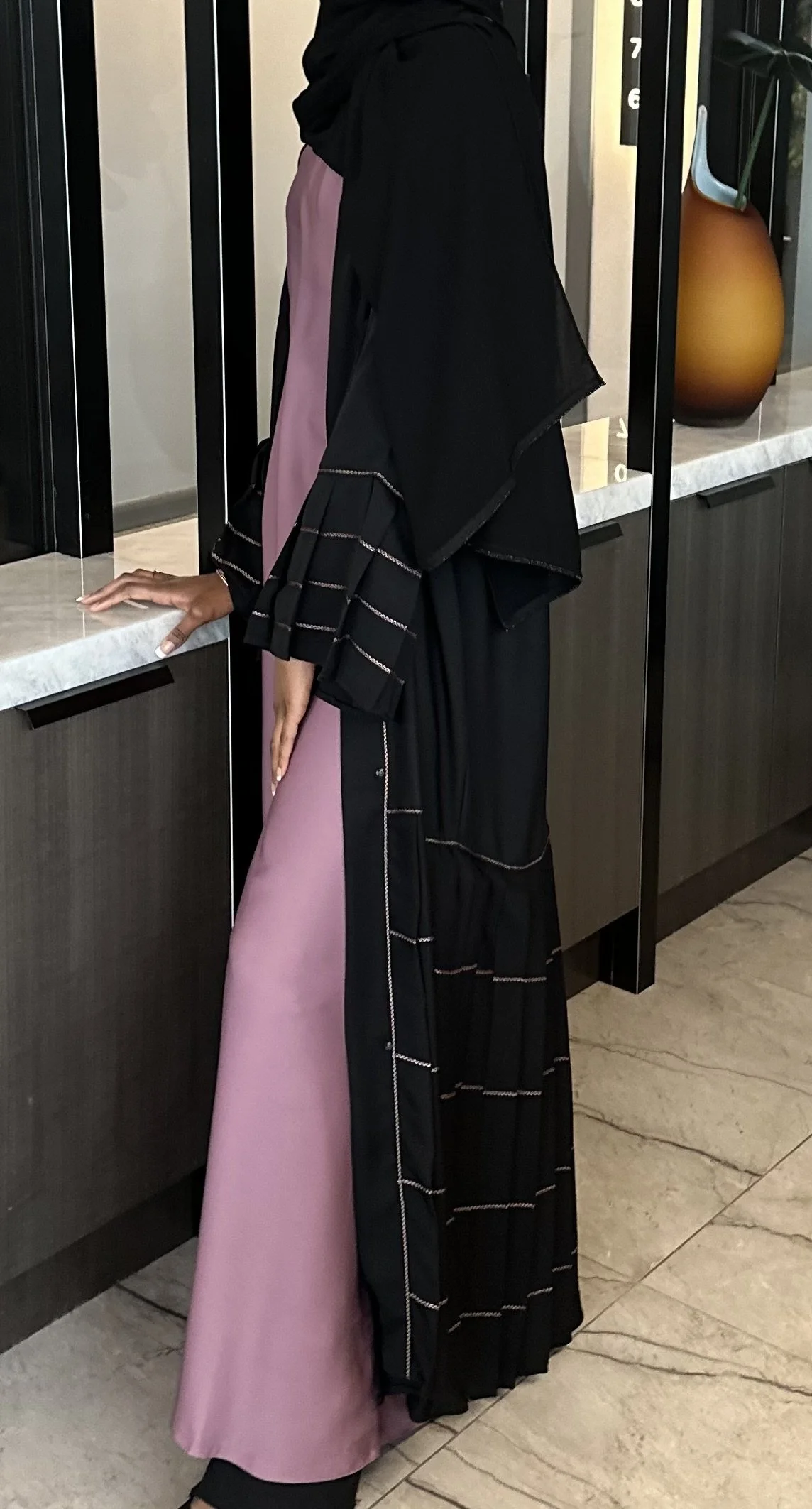 Taqeeyah Pleated Abaya
