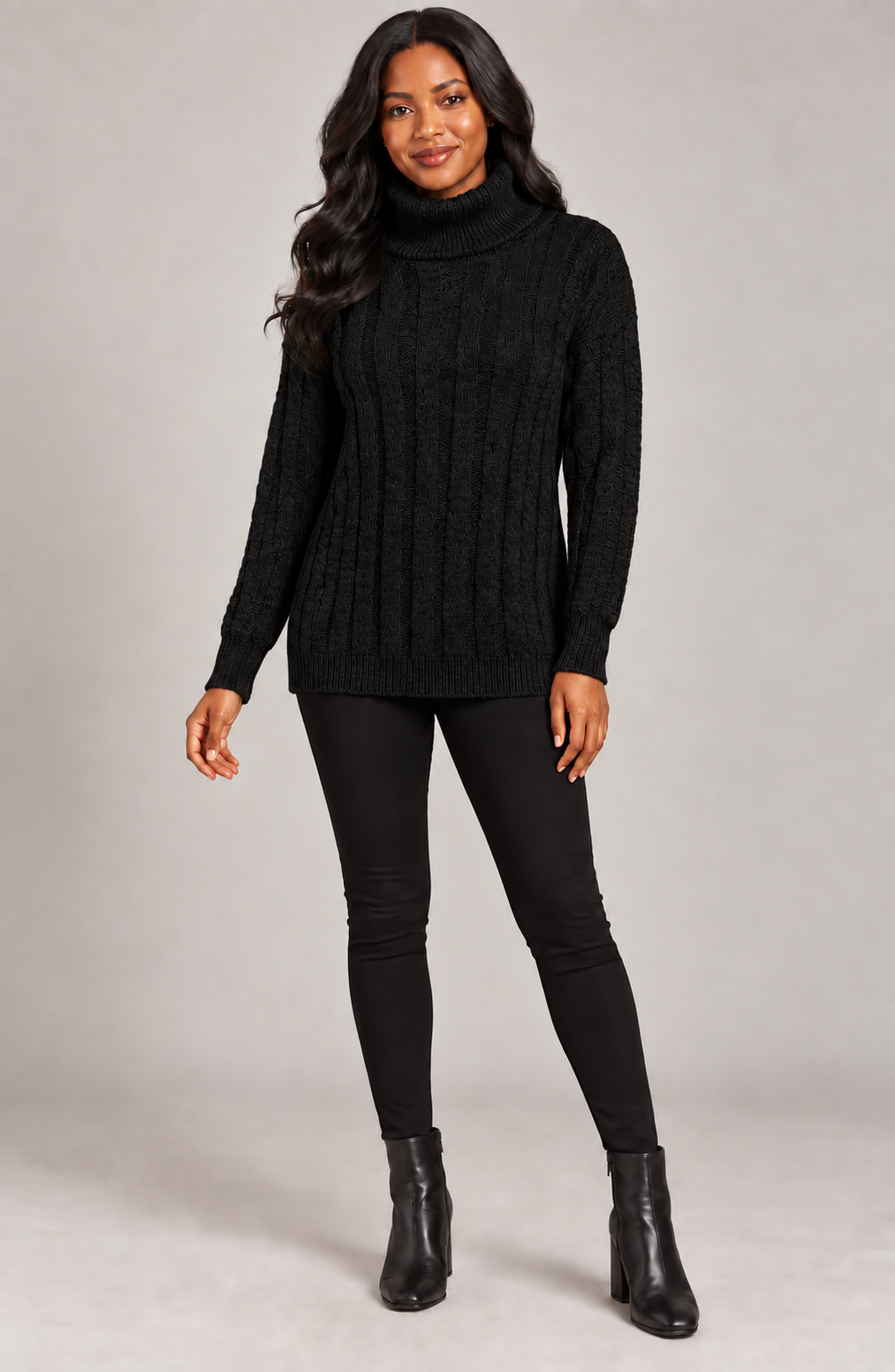 Black ribbed turtleneck sweater.png