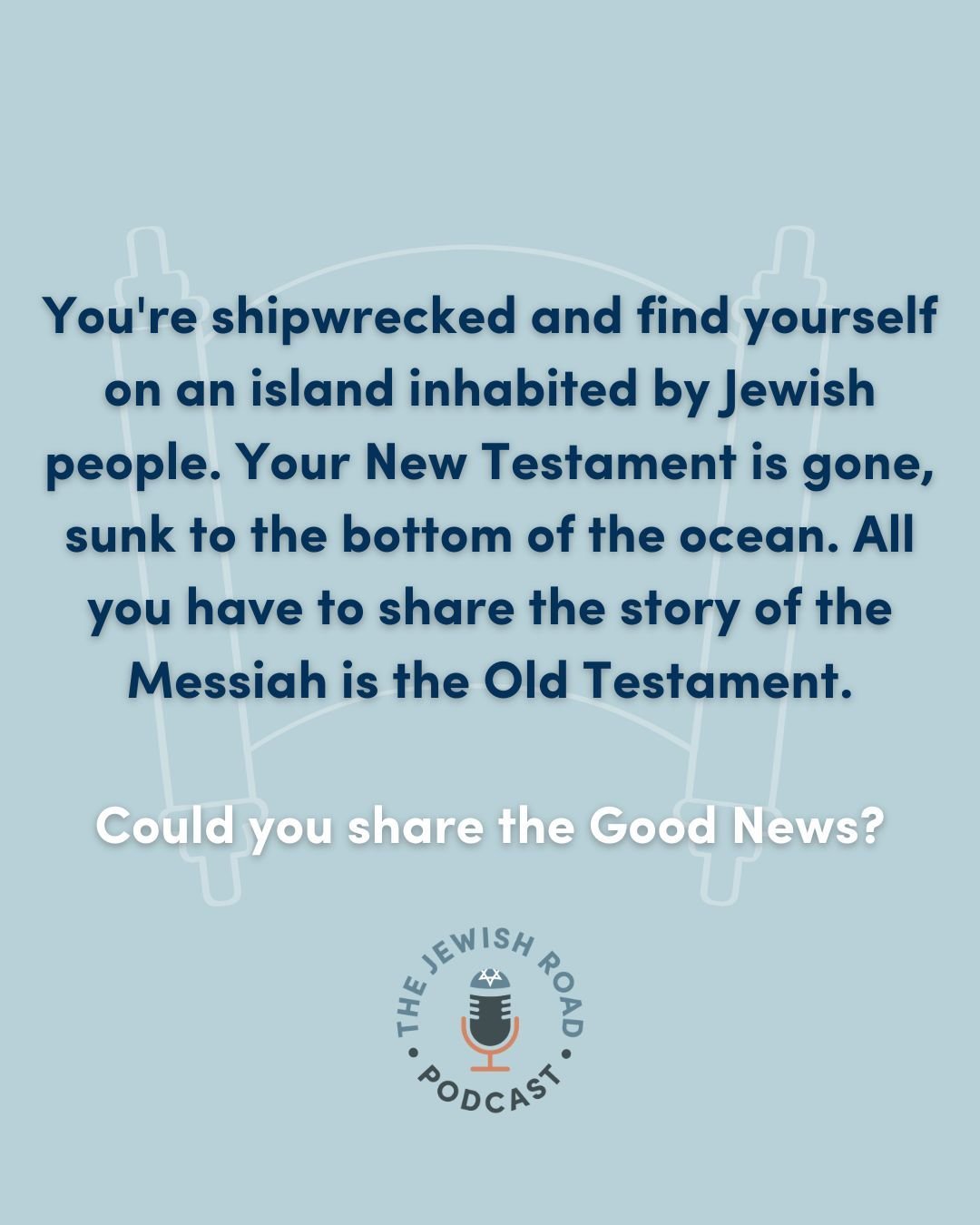 Not sure? Check out episode 101 of The Jewish Road Podcast, where we dive into how to share the Good News of the Messiah using the Old Testament, or as it's known in Jewish tradition, the Tanakh.

Link in bio.

#otgoodnews #thejewishroad #thejewishro