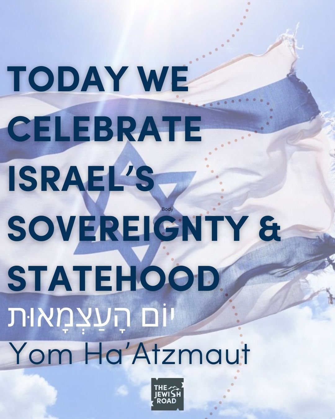 Today, it seems more important than ever to acknowledge and celebrate Yom Ha'Atzmaut - Israeli Independence Day! 

On this day in 1948, David Ben-Gurion proclaimed Israel a nation -  a monumental event in Jewish history!  His words, rich with the ide