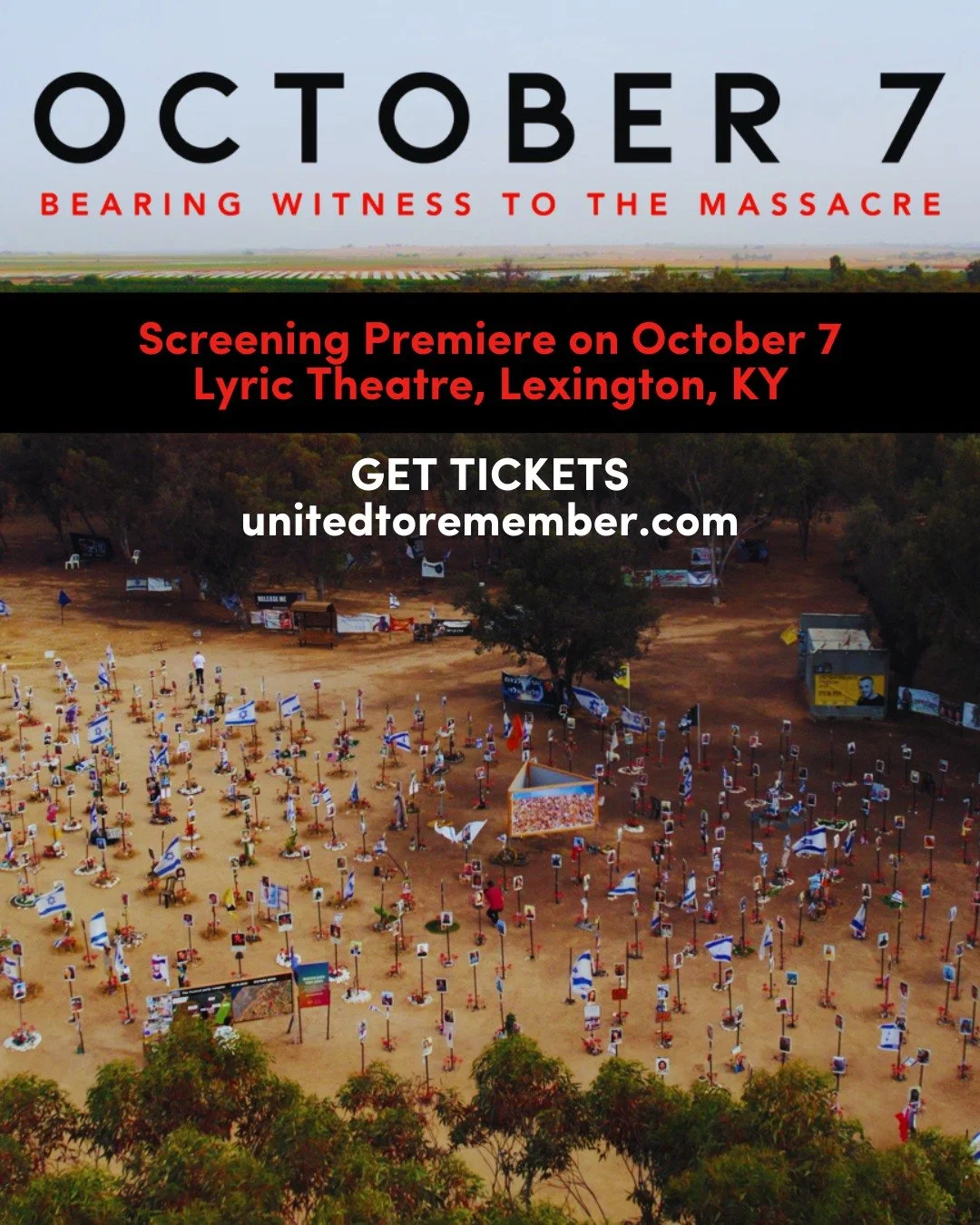 October 7 Film Premiering 10/7 in Lexington, KY

Join us for a Post-Screening Q&amp;A, stay after the credits for a brief conversation with Justin Kron (Creator &amp; Producer). Hear why this film was made, what was learned in the process, and how vi