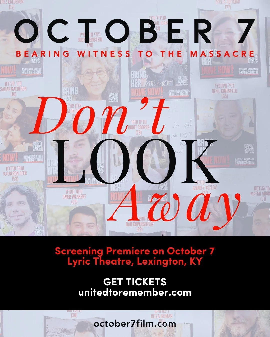 &ldquo;Silence in the face of evil is itself evil:
 God will not hold us guiltless.
 Not to speak is to speak.
 Not to act is to act.&rdquo;

Premiering 10/7
Get your tickets at the link in bio.

**Content Advisory: The footage is graphic and distres