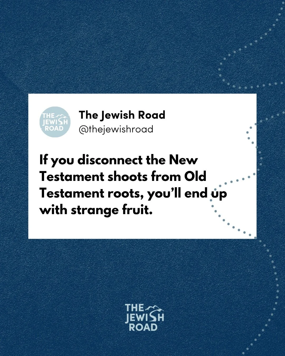 &ldquo;If you disconnect the New Testament shoots from Old Testament roots, you&rsquo;ll end up with strange fruit.&rdquo;

That line from this week&rsquo;s conversation with Rabbi Jason Sobel names a quiet crisis in discipleship. We&rsquo;ve settled
