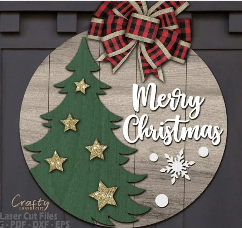 1783 Merry Christmas Tree Door Sign .jpg