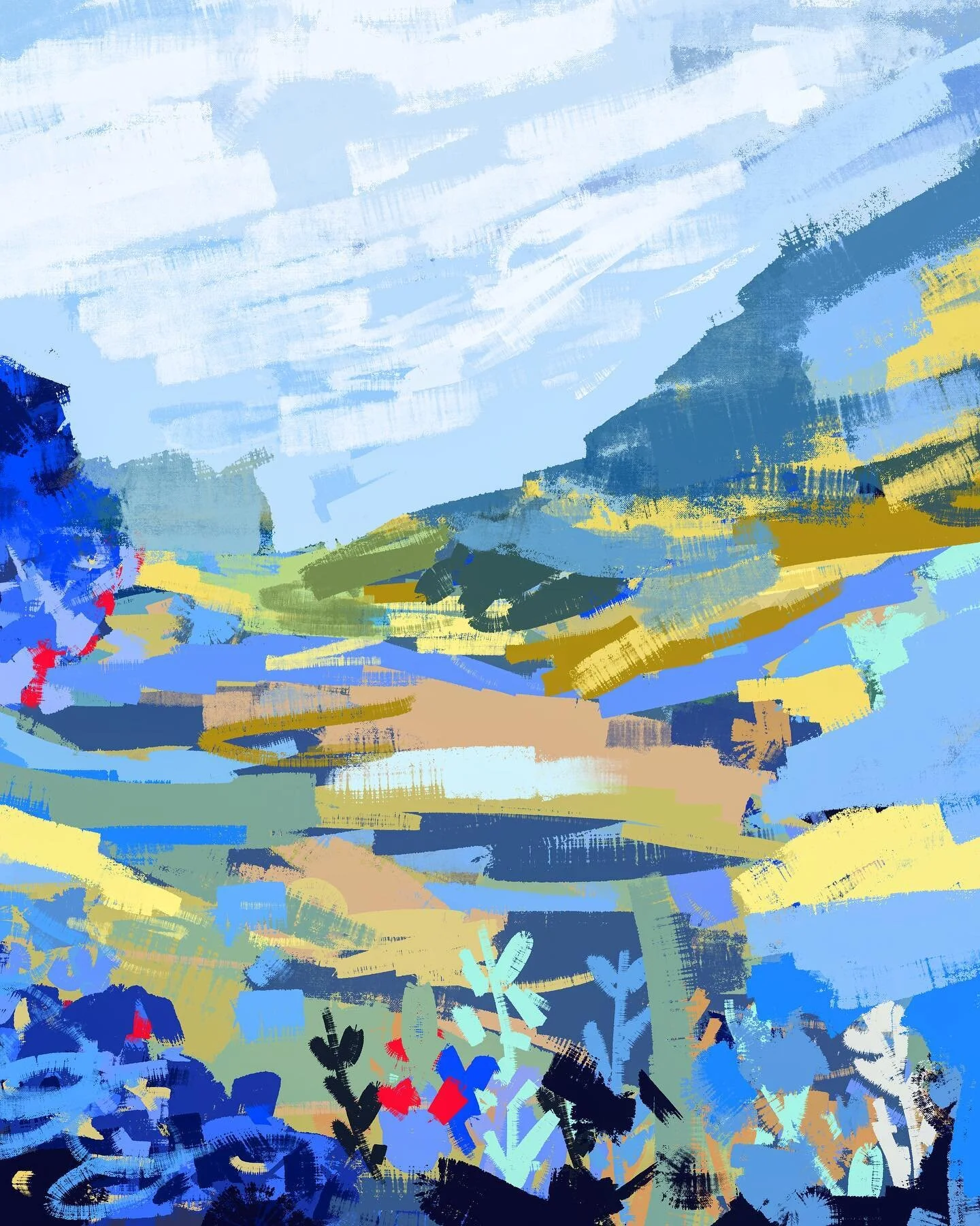 Discovering new landscapes 
Digital work 
.
.
.
.
#digitalart #abstractlandscape #abstractlandscapes #colorful #landcsape #art #artist #artwork #acrylicpainting #oilpainting #abstract #artoftheday #paintingoftheday #painting #digitalpainting #etsysho