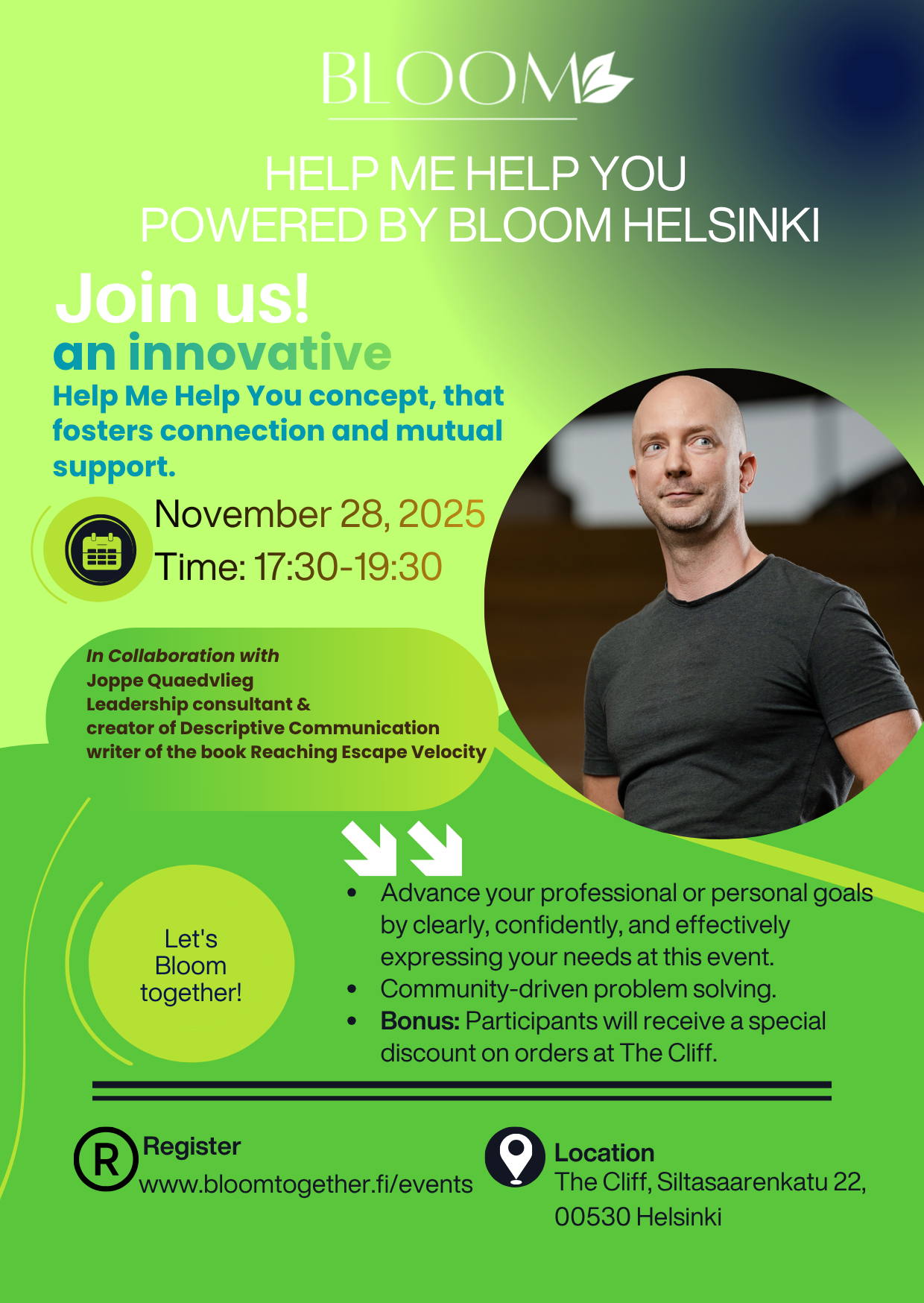 Help Me Help You powered by Bloom Helsinki