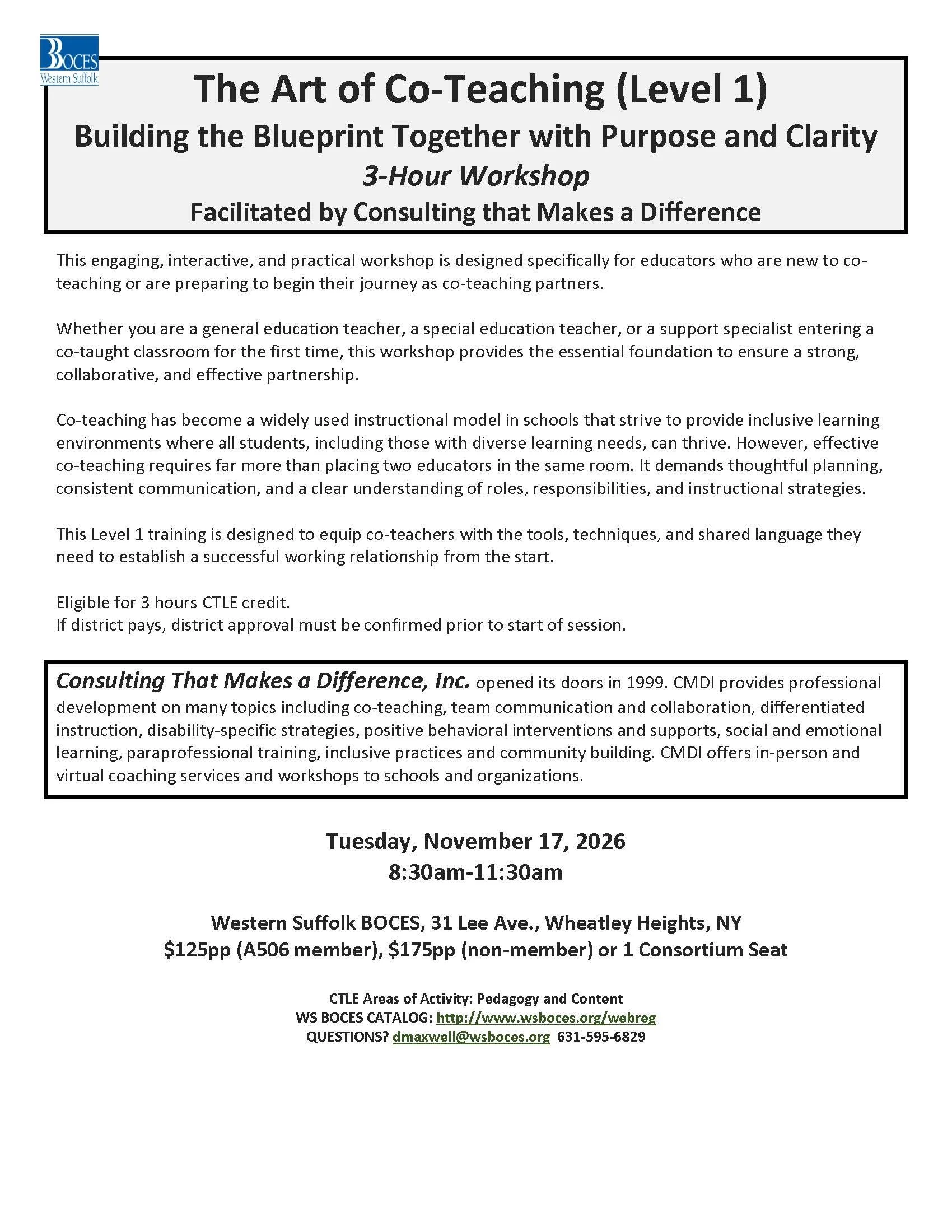 The Art of Co-Teaching (Level 1): Building the Blueprint Together with Purpose and Clarity