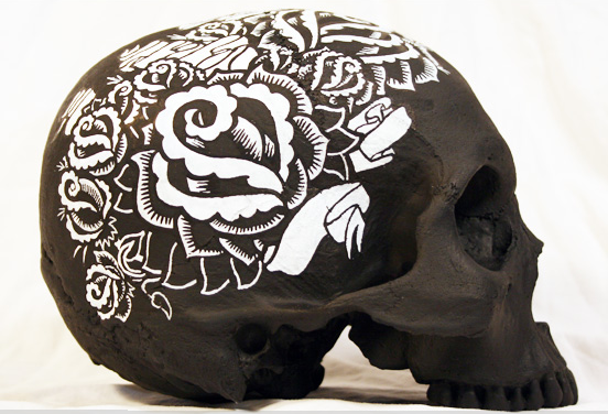 Drawing on Skull