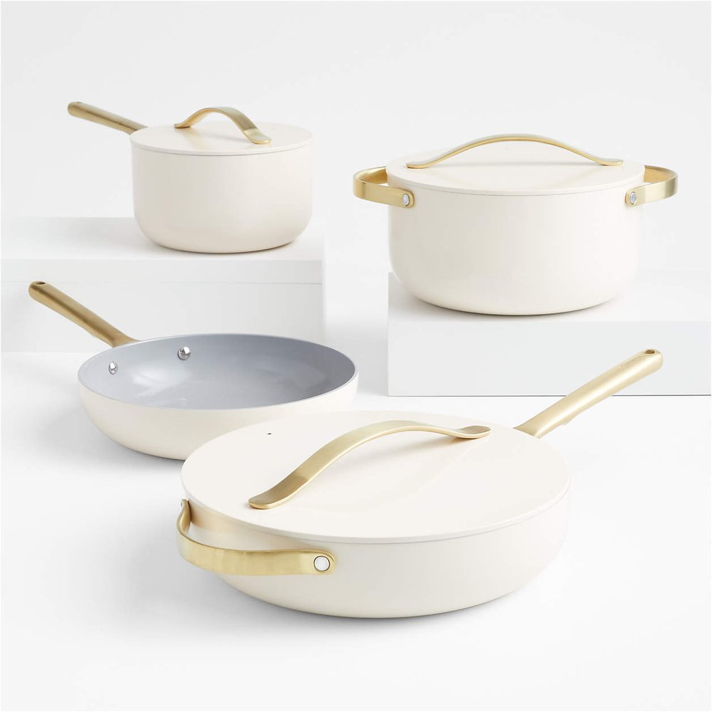 caraway home white and gold ceramic cookware set.jpg