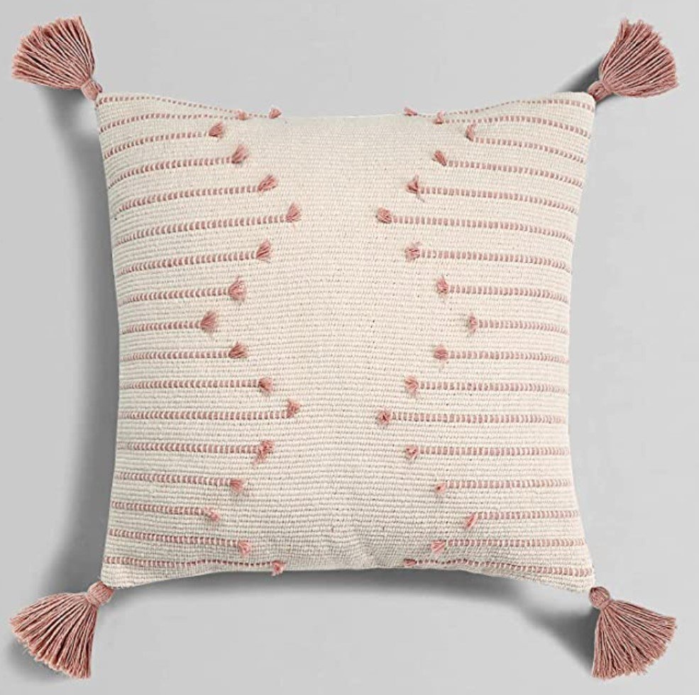 Sungea Pink Throw Pillow Cover