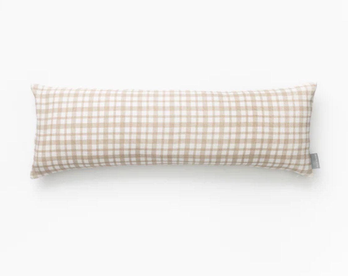 throw pillow - beige and white gingham check.jpg