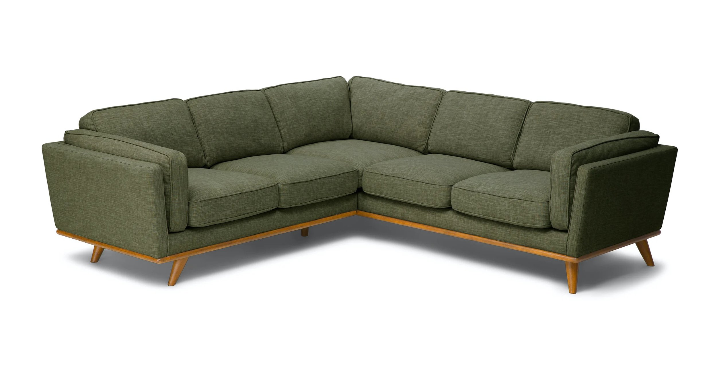Article | Timber corner sectional in Olio green.