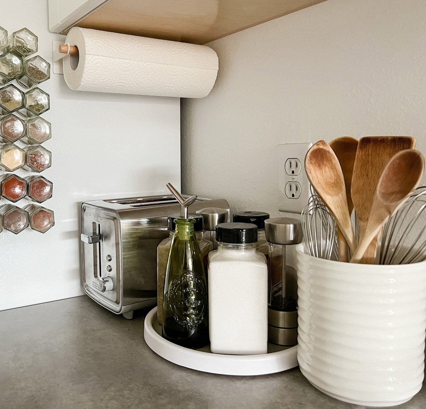 Save Kitchen Countertop Space With These Command Strip Paper Towel Hacks