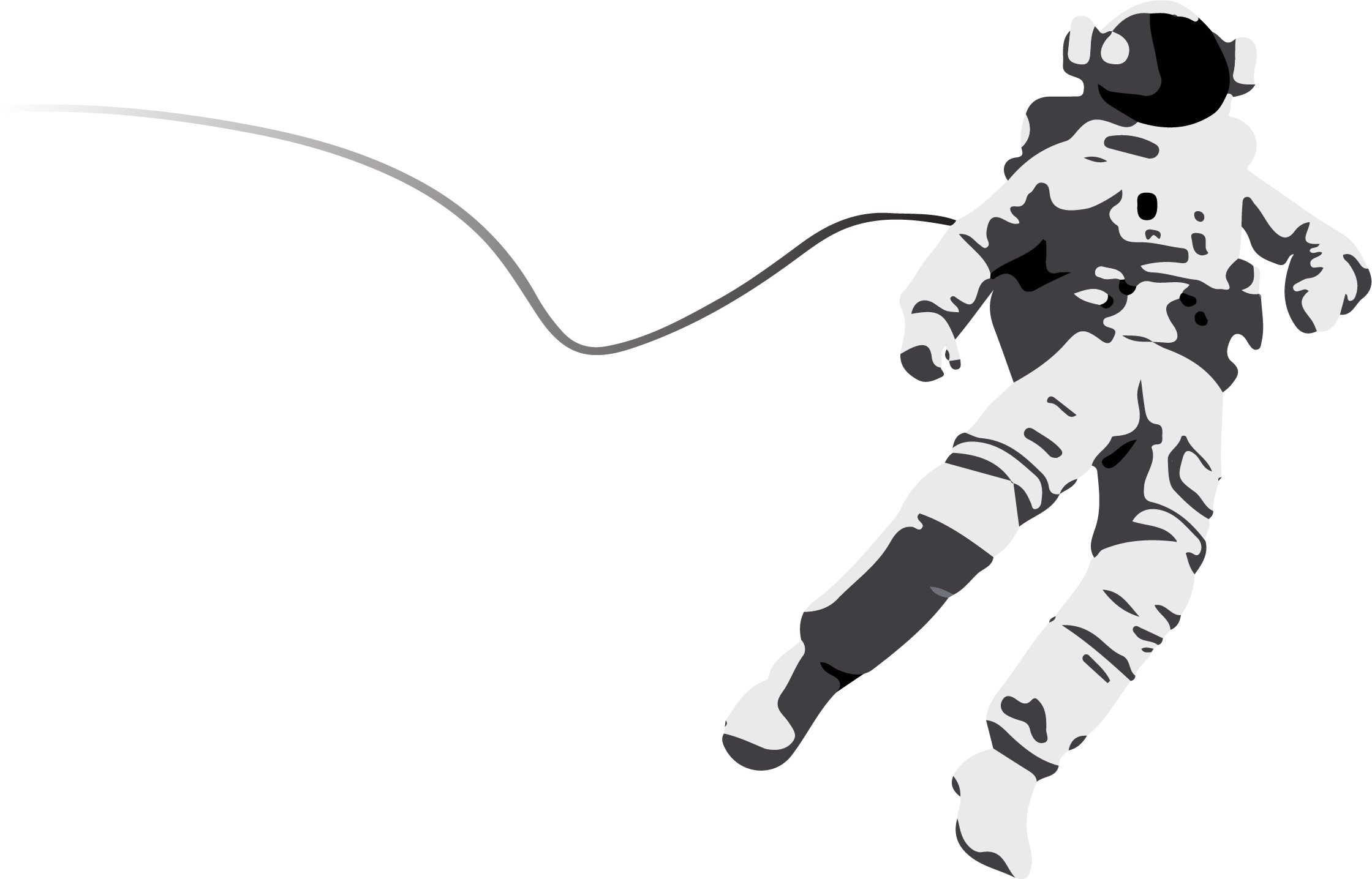 Illustration of an astronaut floating in space