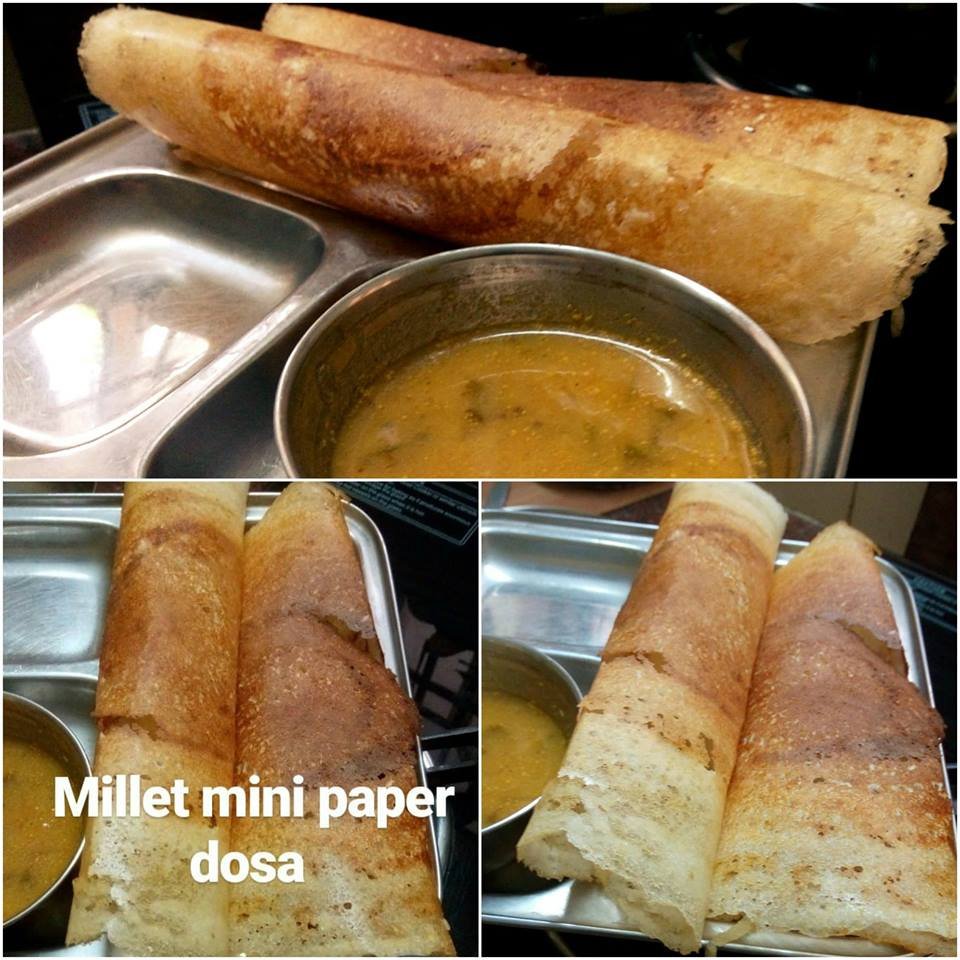 Millet mini paper dosa
