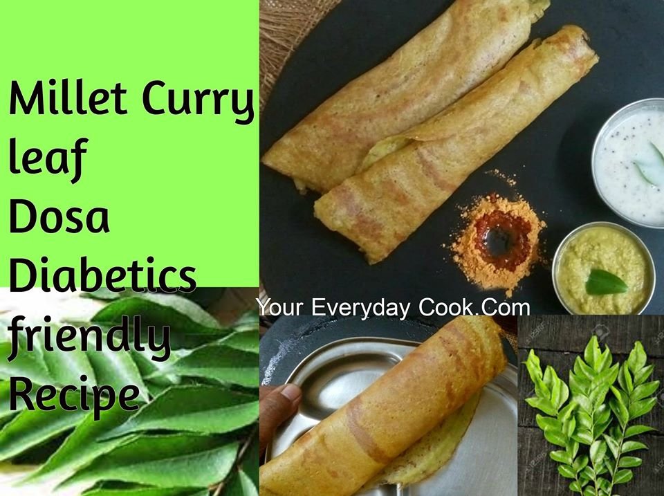 Proso millets Curry leaf dosa