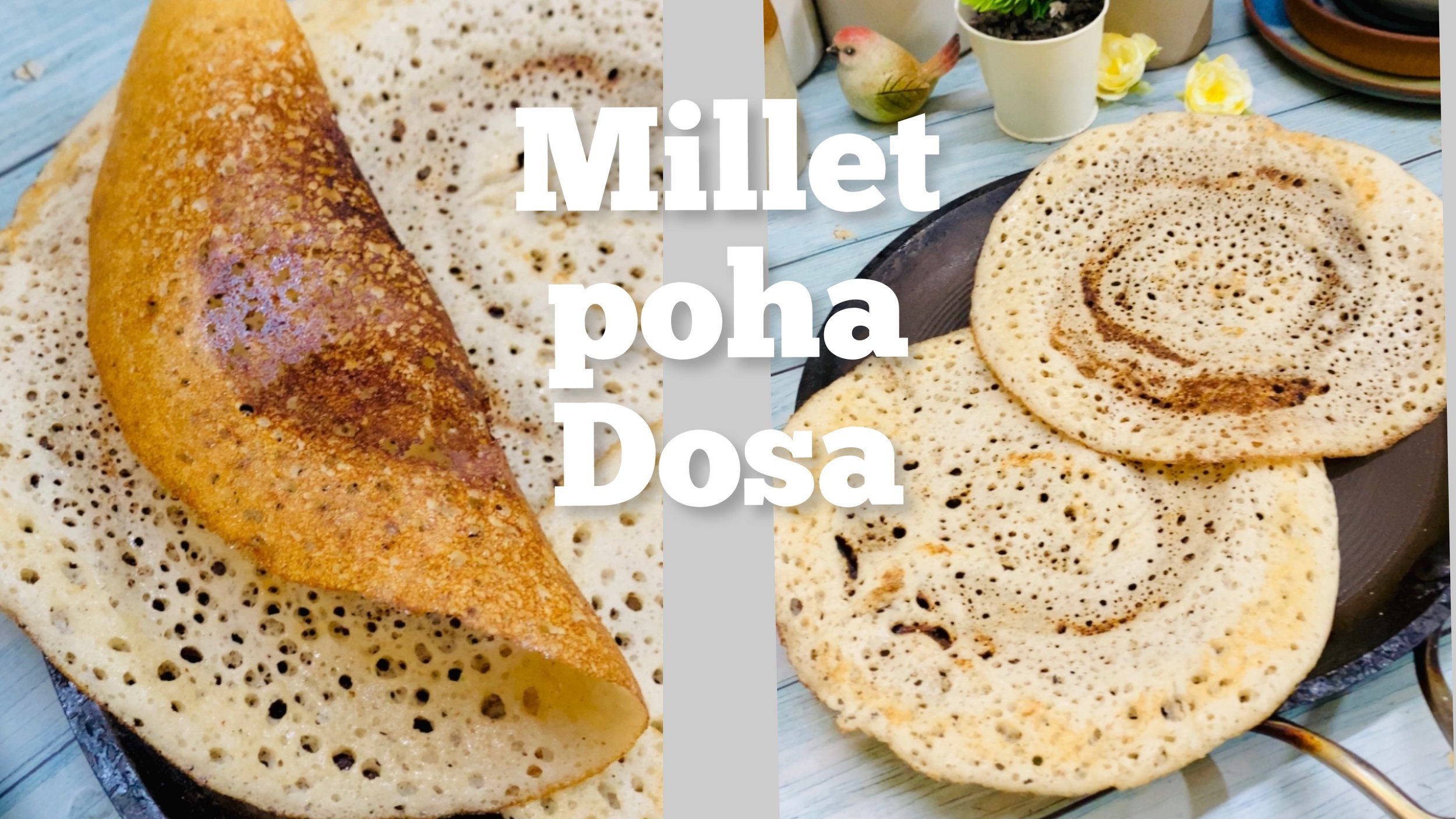 Millet poha dosa ( Varagu aval dosa )