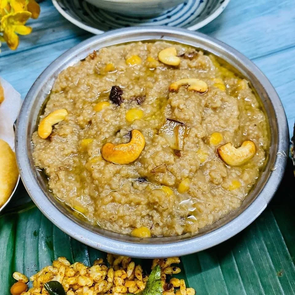Varagu Sakkarai Pongal is a healthy millet sweet made with kodo millet, moong dal, and jaggery. This traditional South Indian recipe is perfect for Pongal festival, offering a nutritious and wholesome alternative to regular sweet Pongal.