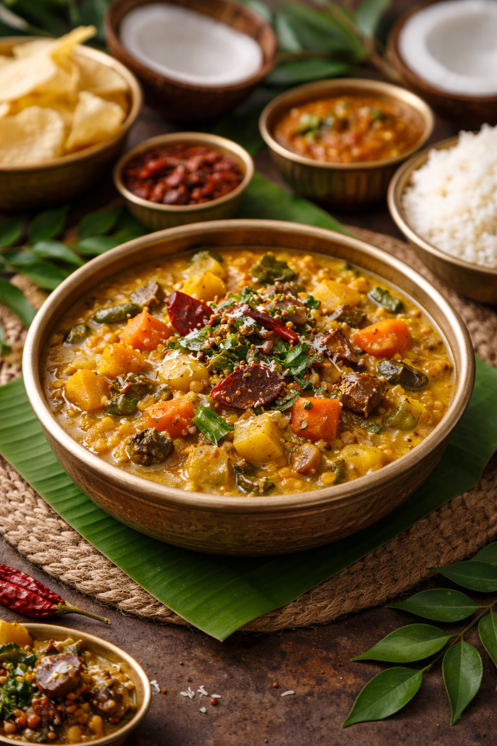 kadamba kootu with assorted vegetables